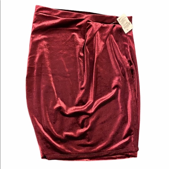 Dresses & Skirts - ❗️New with tags❗️Plum Colored Velvet Skirt